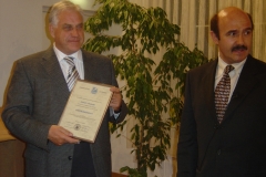 Ehrenbürger Erwin Häusler und Bürgerratspräsident Josef Iten